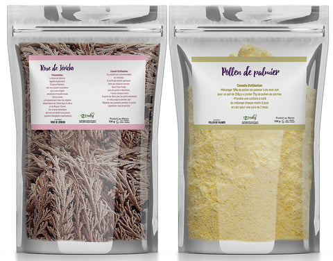 Pack 100g Pollen de Palmier & 100g Rose de Jericho - Chajarat Mariam