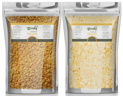 Pack 1kg Graine de Fenugrec & 1kg Graine de Fenugrec en Poudre